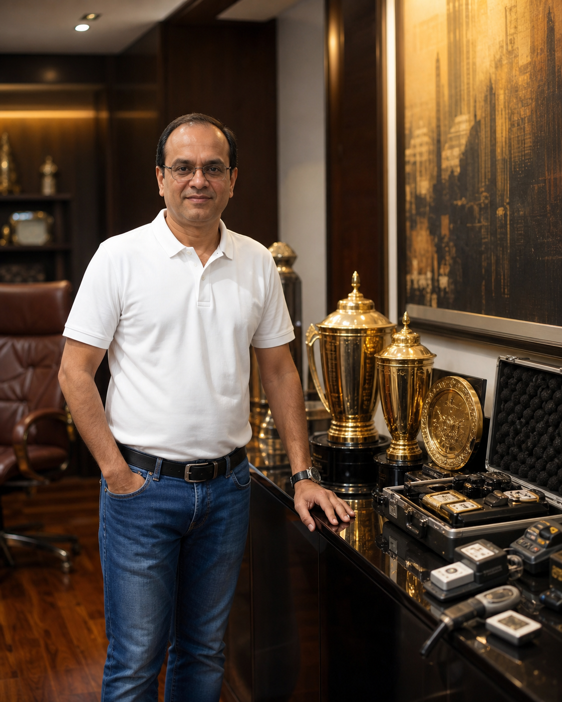 MASS consultant with awards and equipment